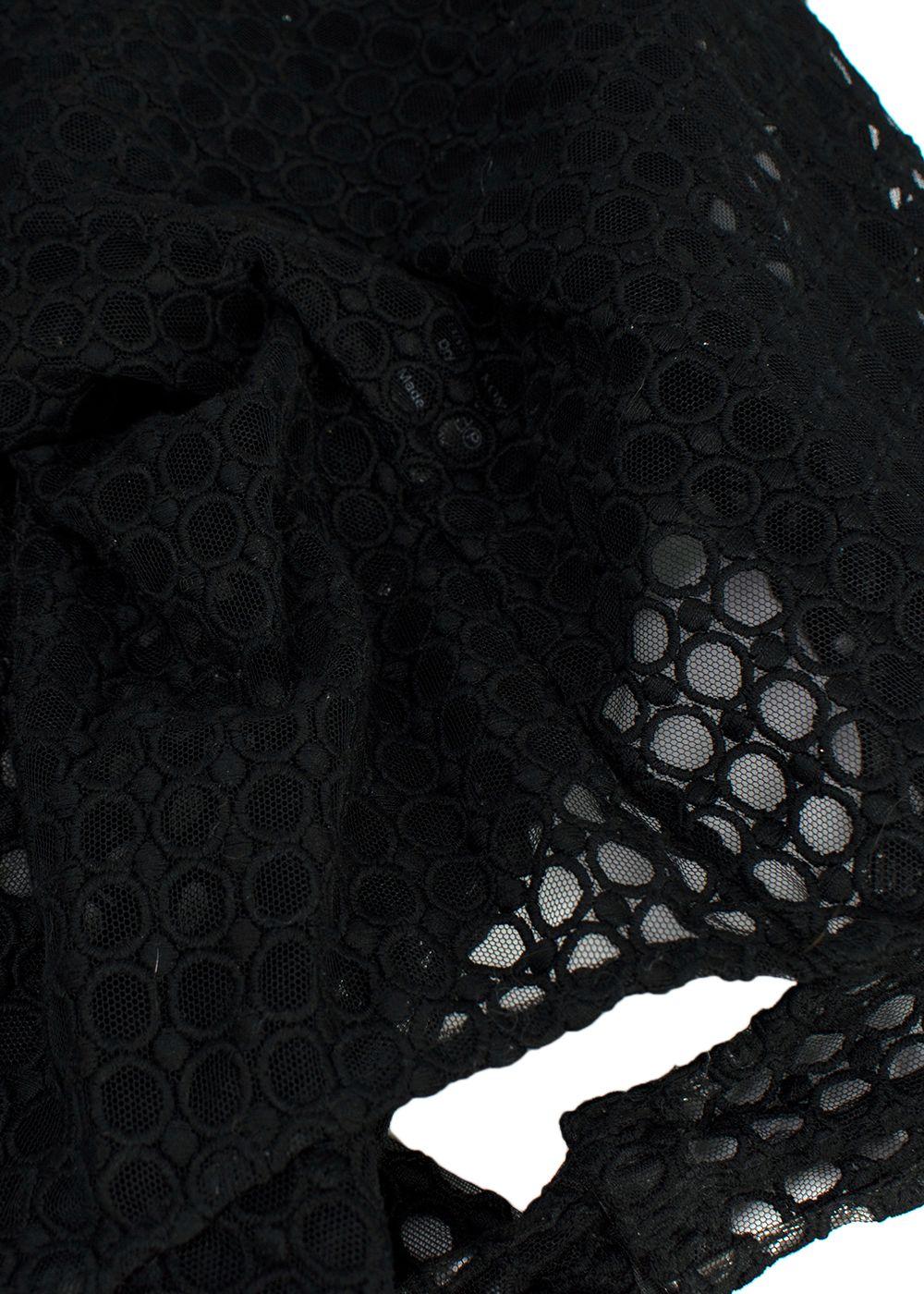 David Koma Black Crystal Embellished Bodysuit
