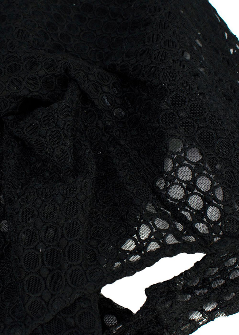 David Koma Black Crystal Embellished Bodysuit