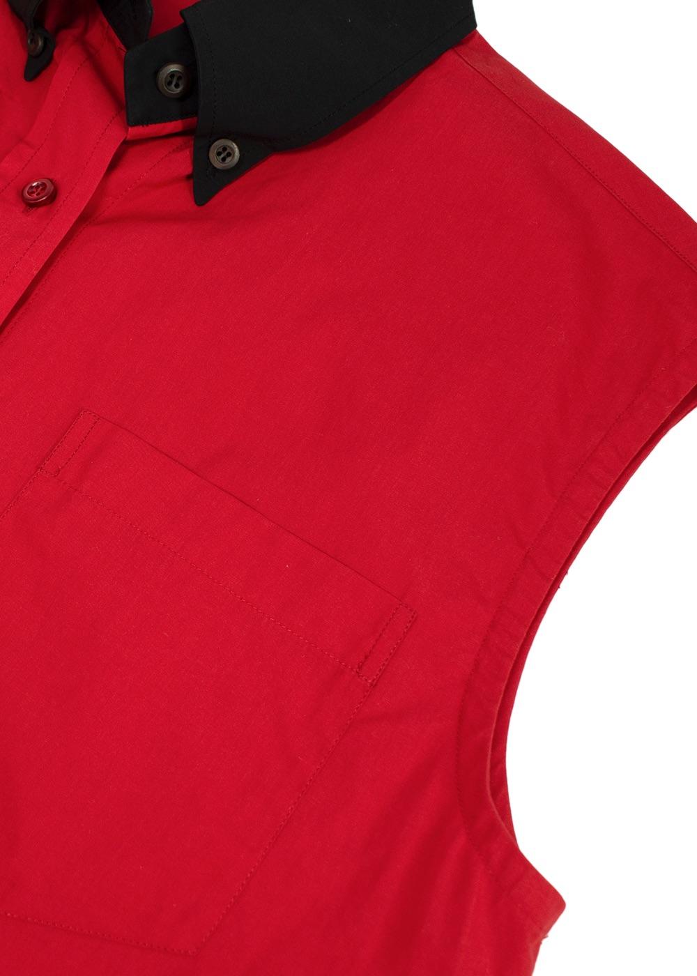 Prada Red Button-down Sleeveless Cotton-poplin Shirt
