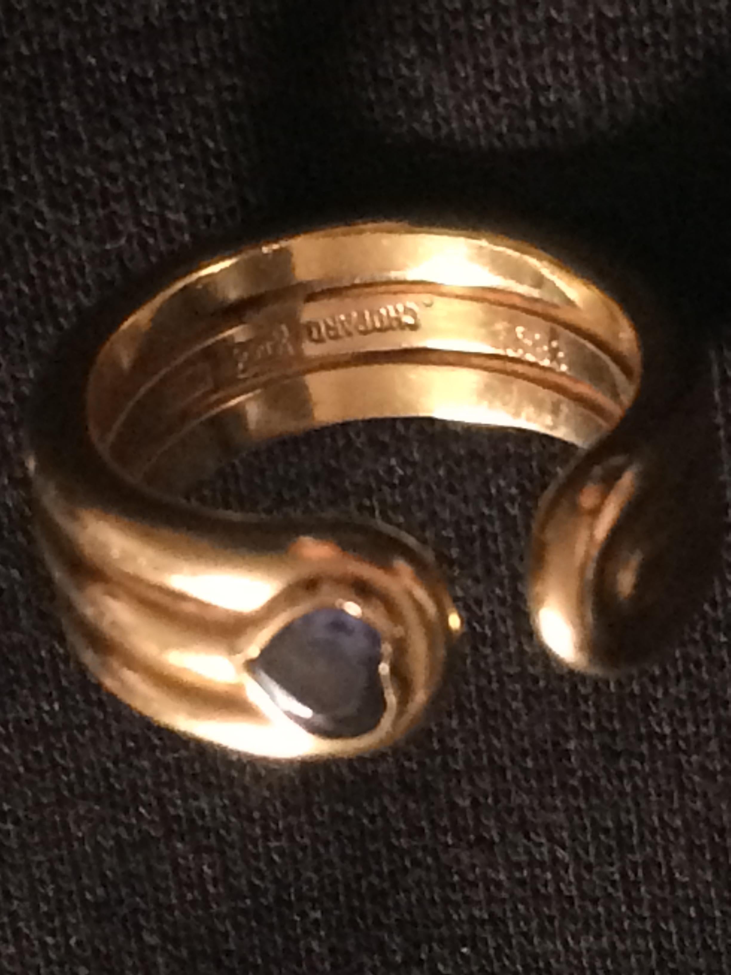 Chopard Heart Shaped Diamond Open Band Ring