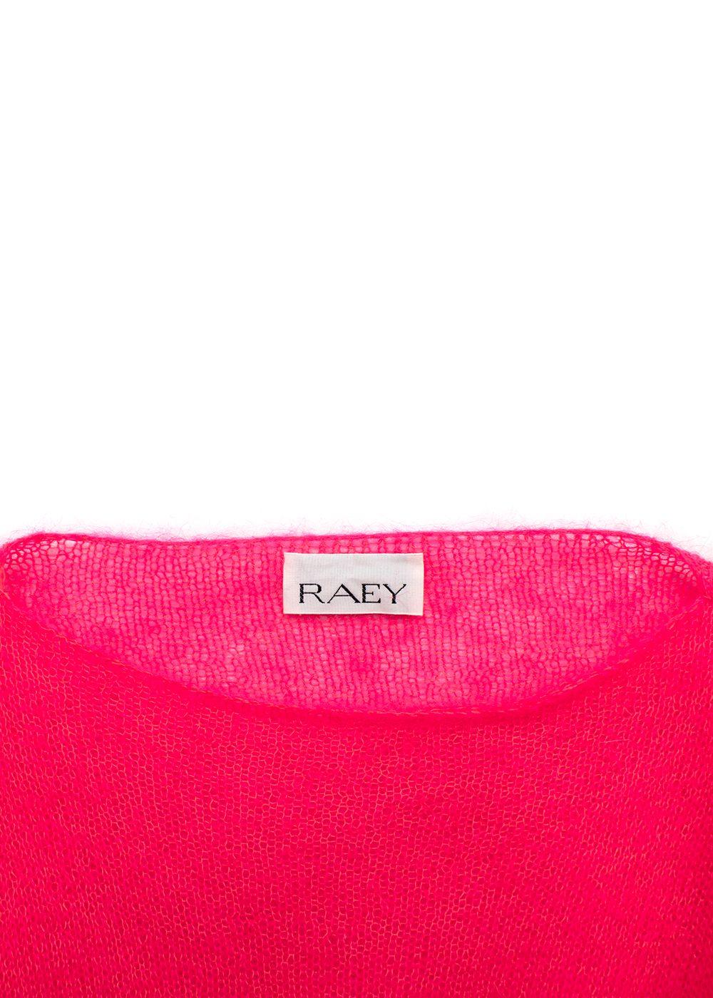 Raey Neon Pink Open Knit Mohair And Wool-Blend Jumper