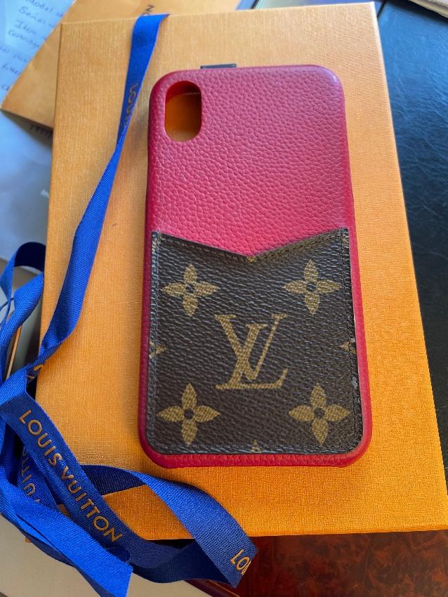 Louis Vuitton Red Leather & Monogram Canvas Bumper Phone Case X/XS