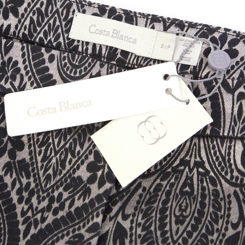 Costa Blanca Baroque Silver and Black Trousers