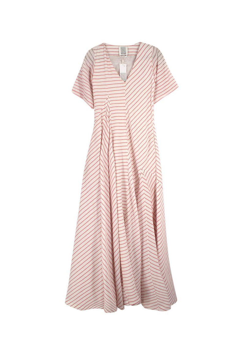 Rosie Assoulin White and Red Striped Dress