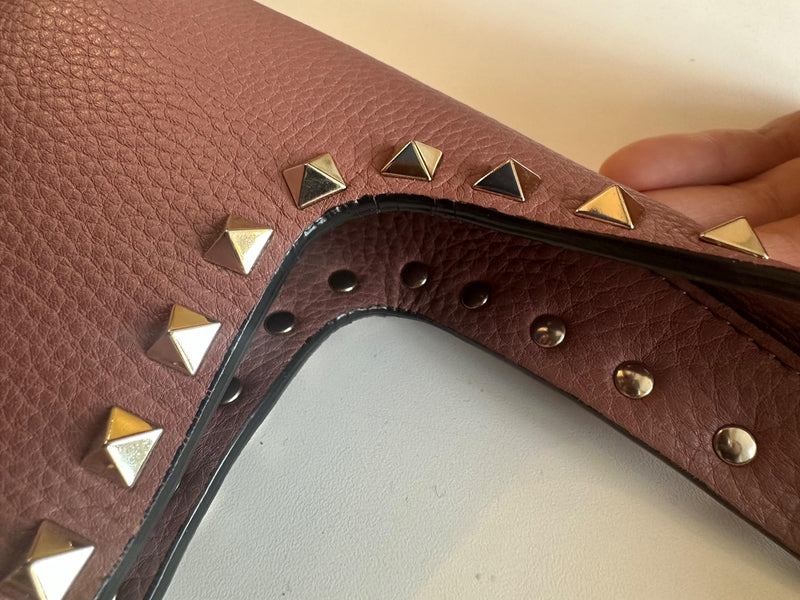 Valentino Pink Rockstud Shoulder  Bag