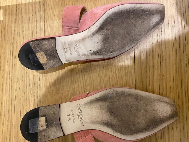 Jimmy Choo Candyfloss Suede Gee Flats