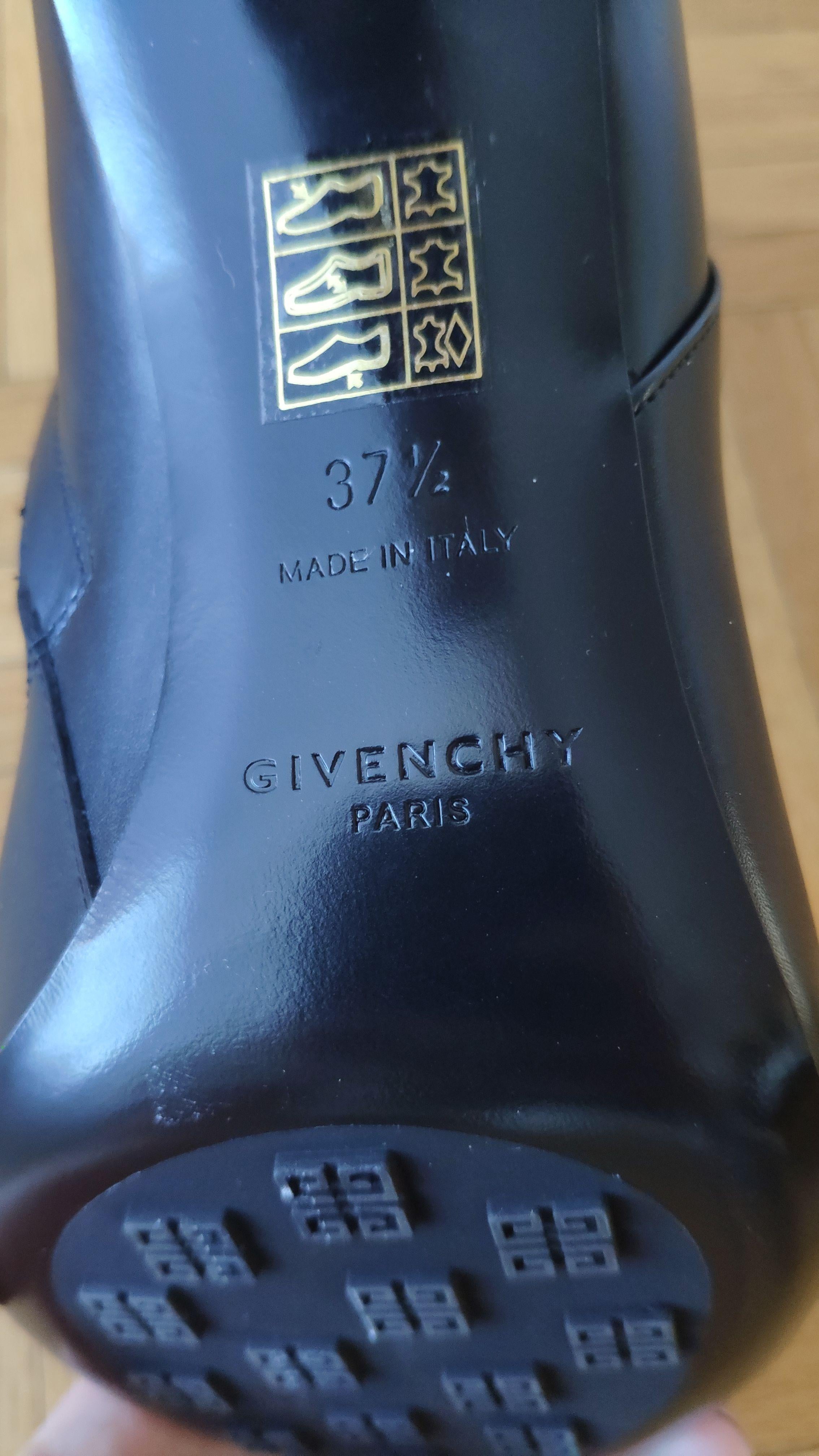 Givenchy Black Leather G Cube Ankle Boots