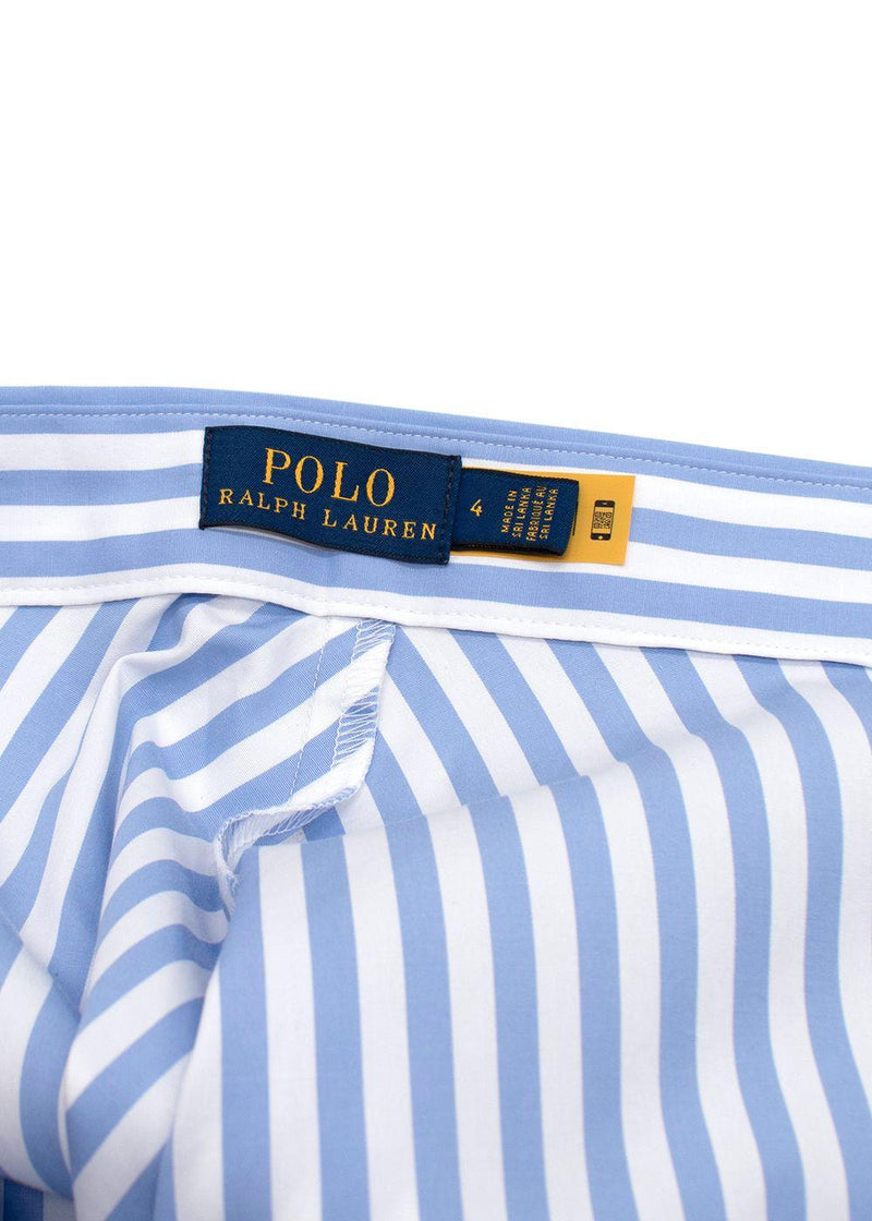 Polo Ralph Lauren Blue Stripe A-line Midi Skirt