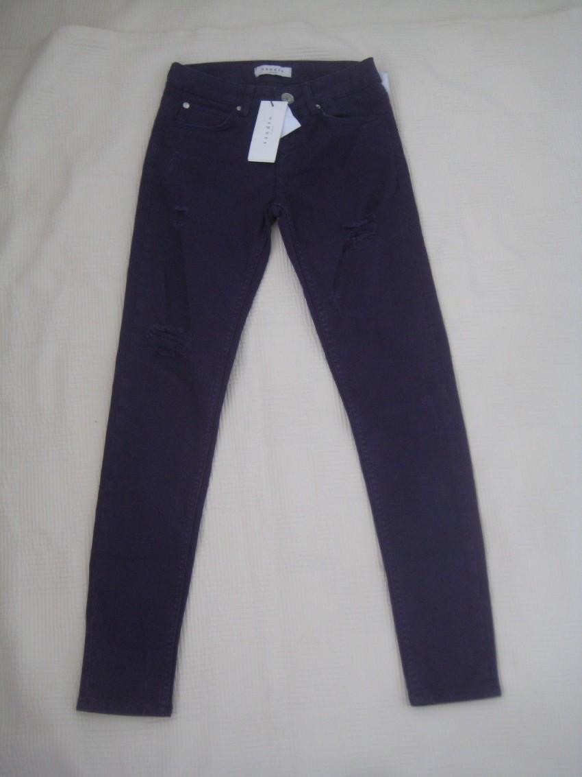 Sandro Purple Distressed Skinny Jeans