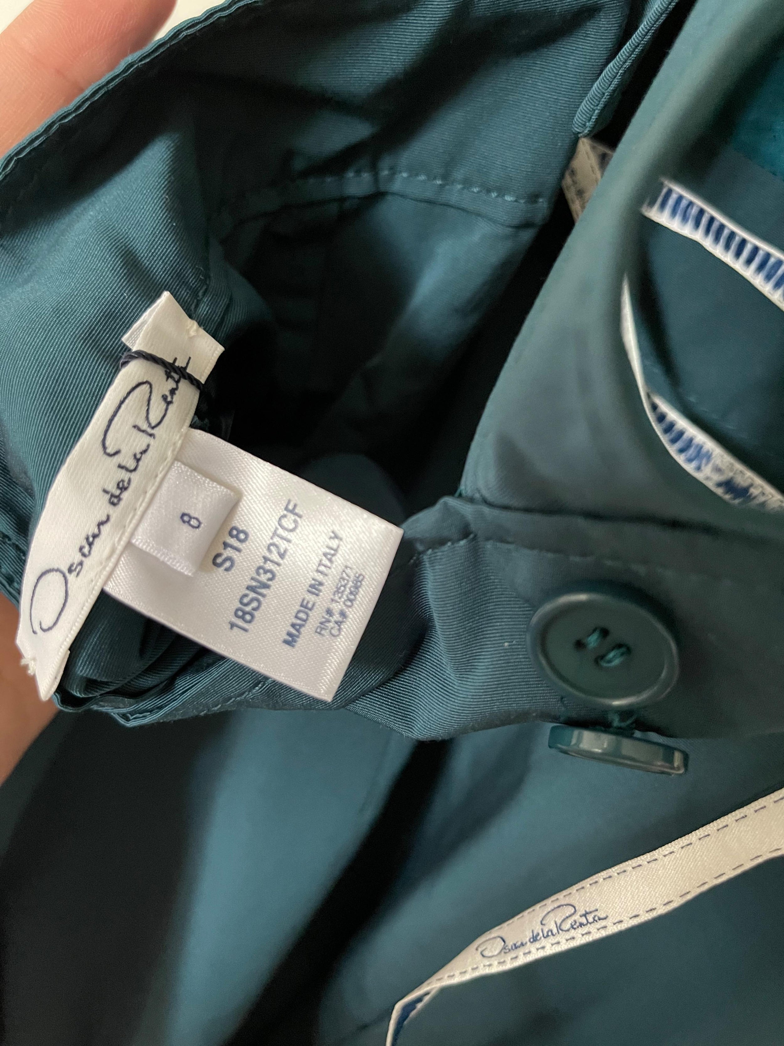 green silk-blend taffeta jumpsuit