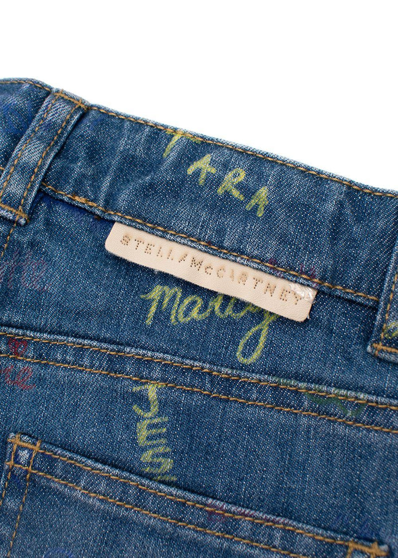 Kids 6Y Name Graffiti  Blue Wash Jeans