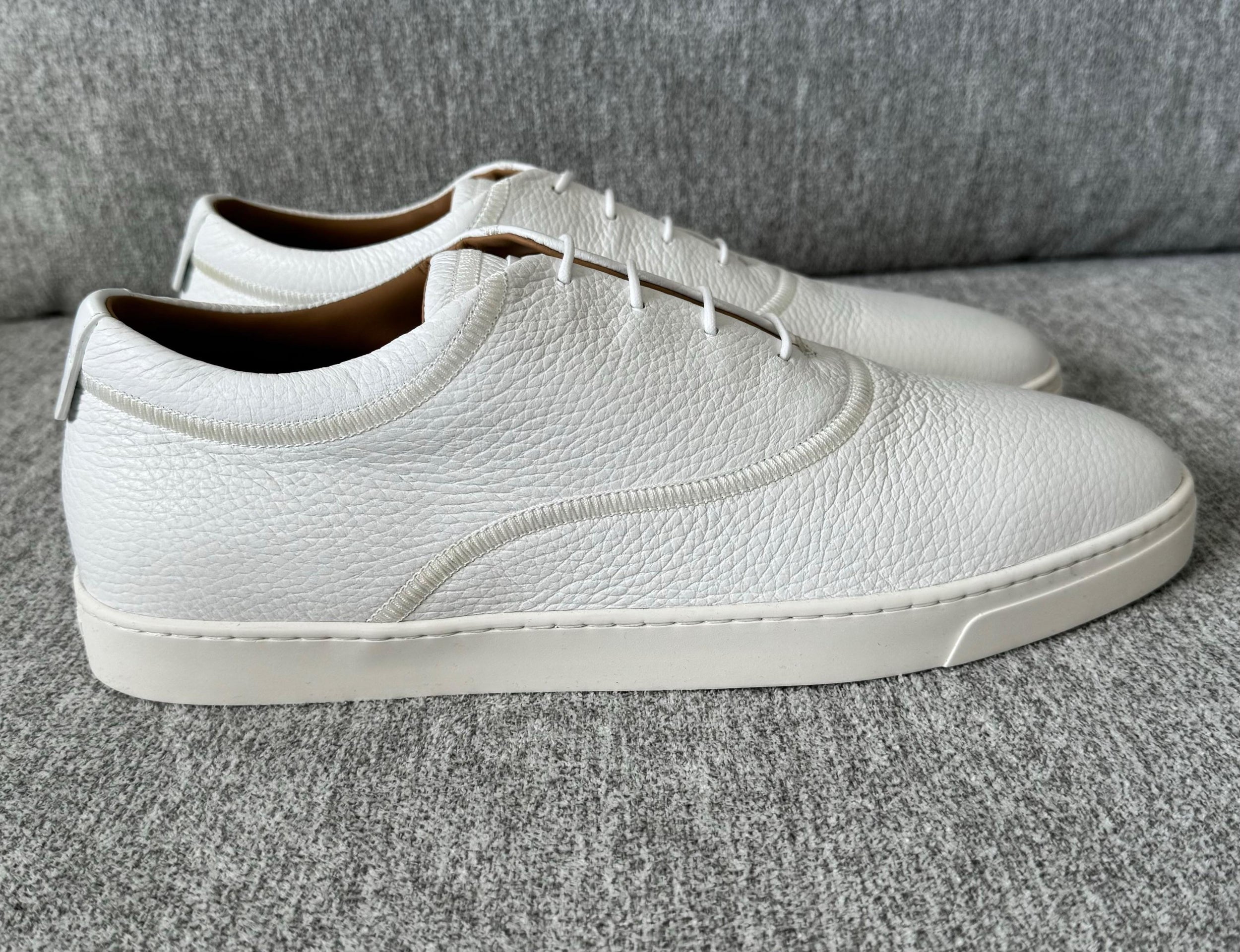 Giorgio Armani White Leather Sneakers