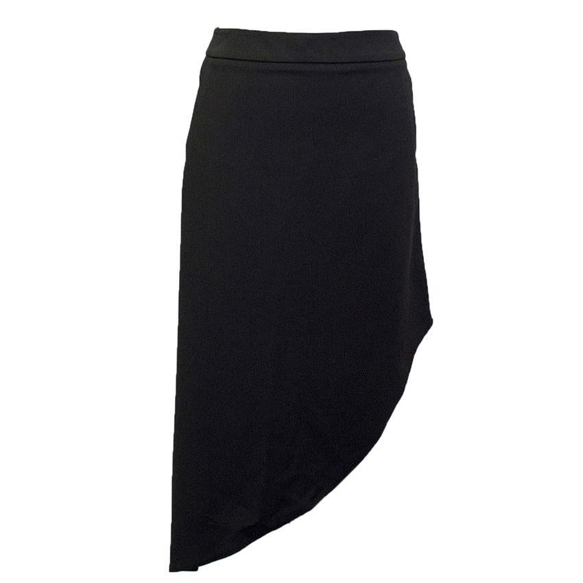 Osman black asymmetrical skirt with pockets