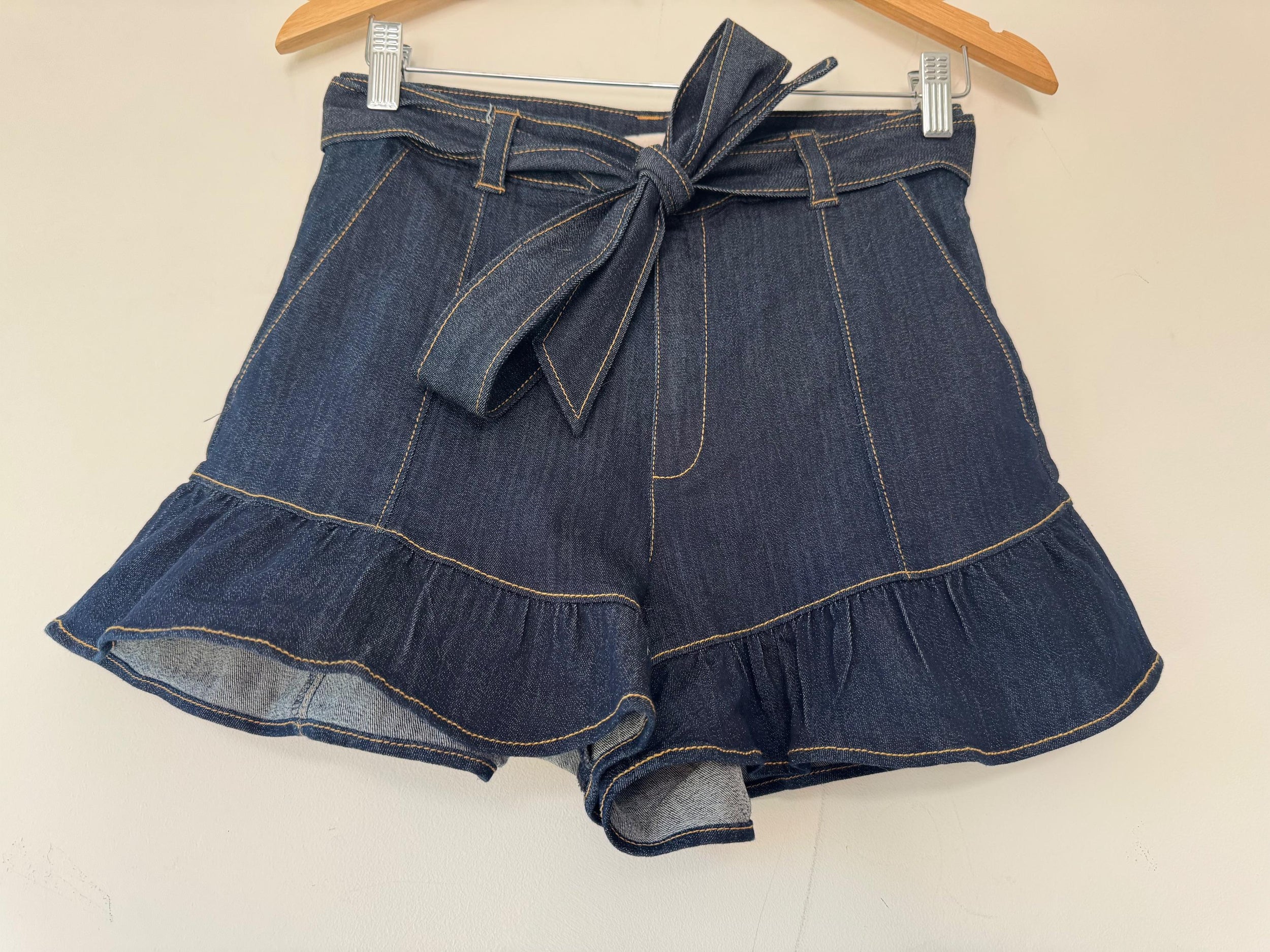 Denim Penny Belted Shorts