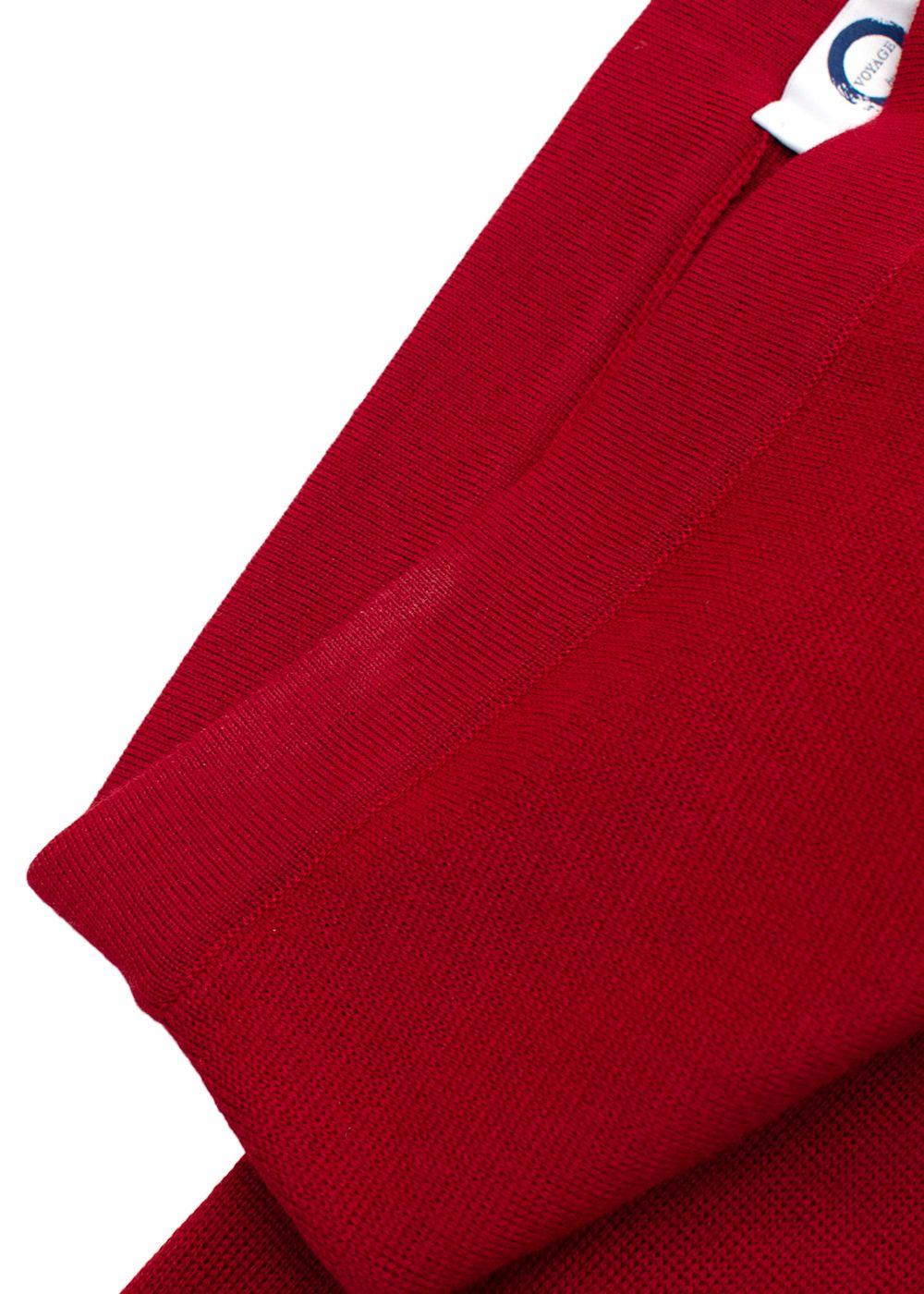 Marina Rinaldi Red Wide Leg Wool Blend Trousers