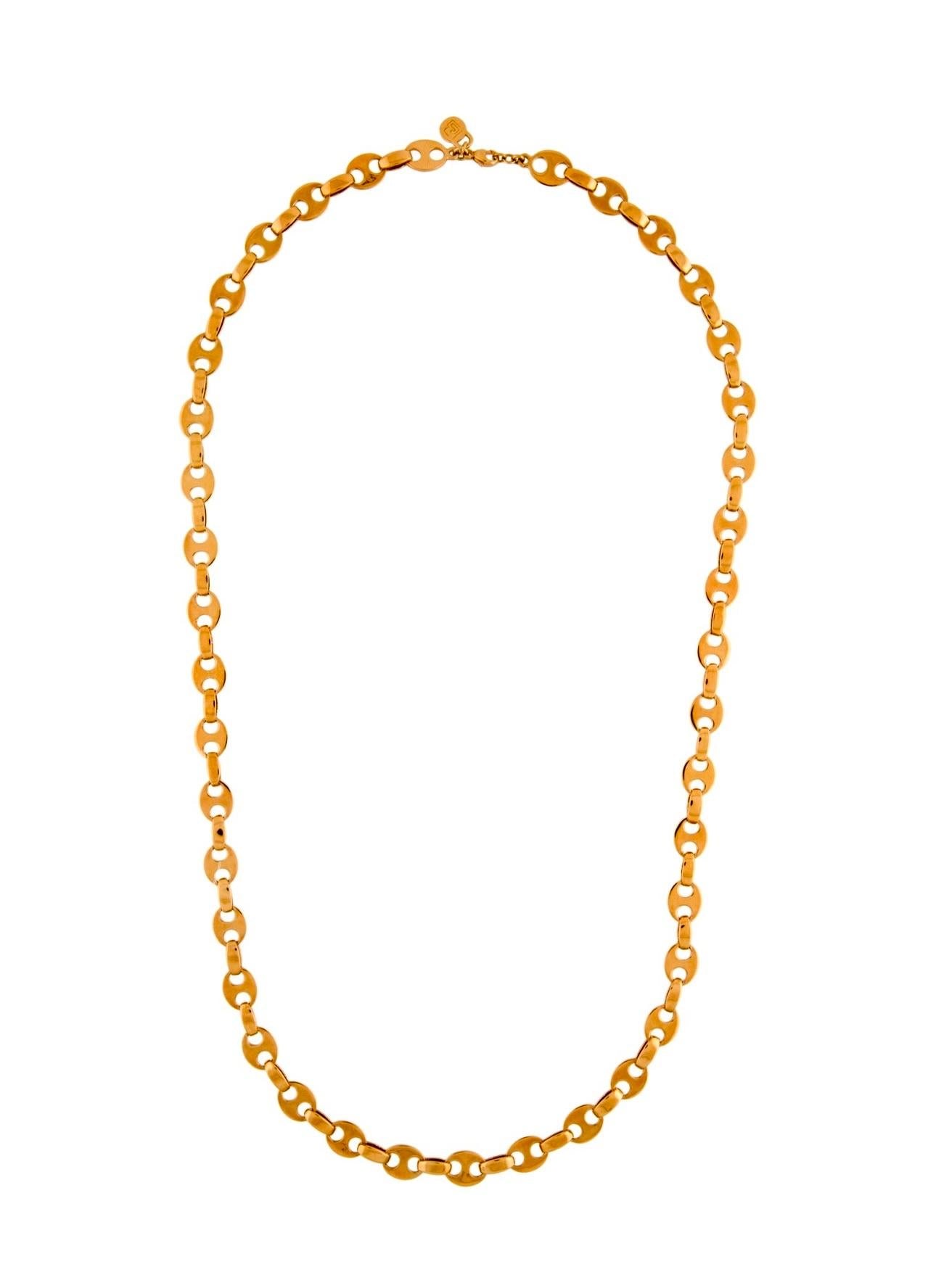 Paco Rabanne Gold Tone Nano Chain Necklace