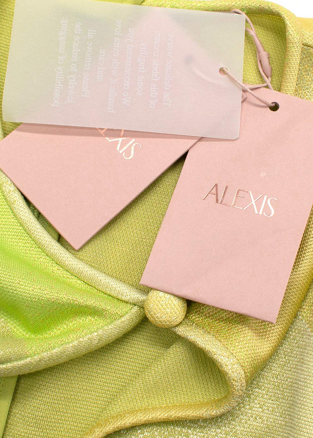 Alexis Chiara Lime Wave Cut Out Dress