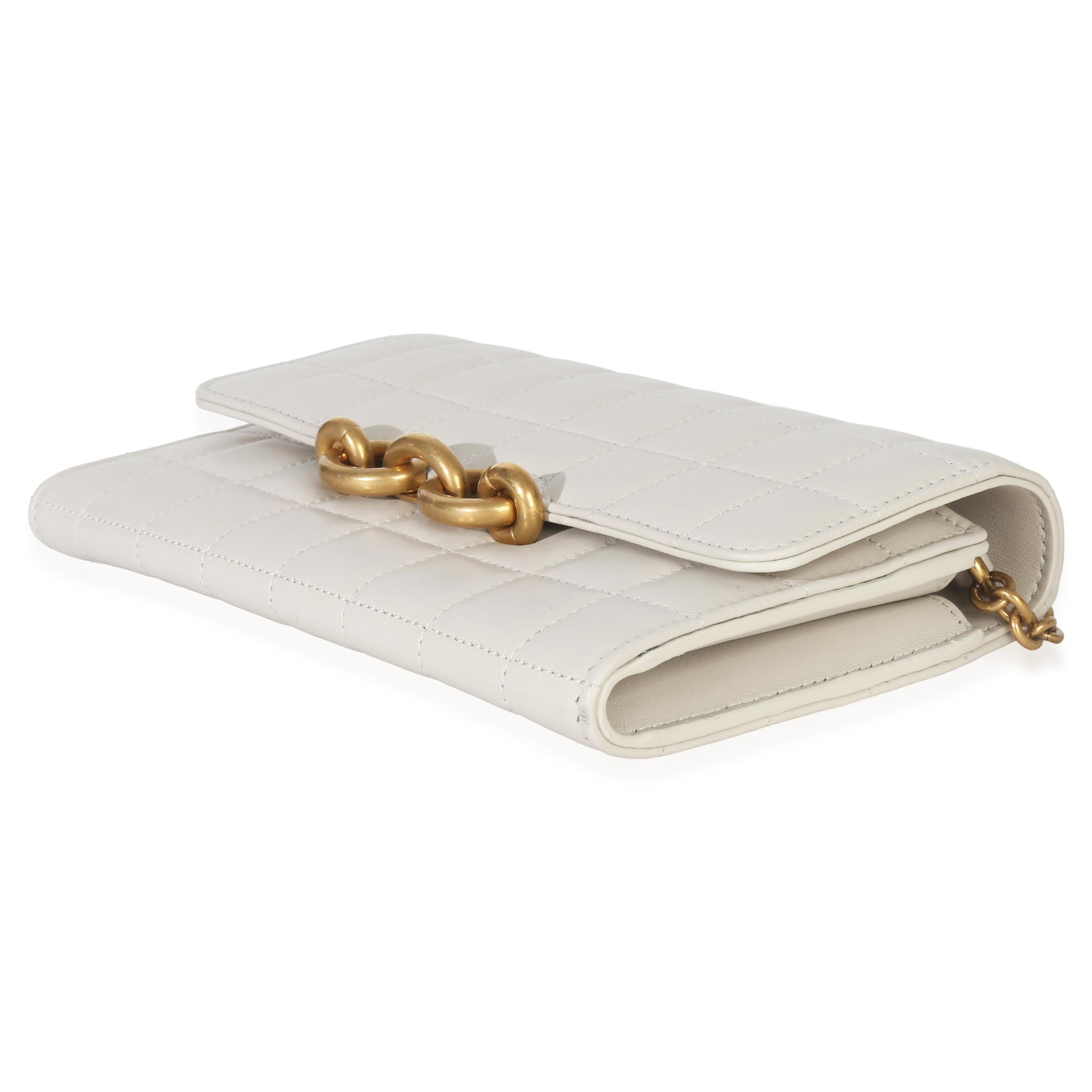 Saint Laurent Soft Calfskin Le Maillon Wallet On Chain