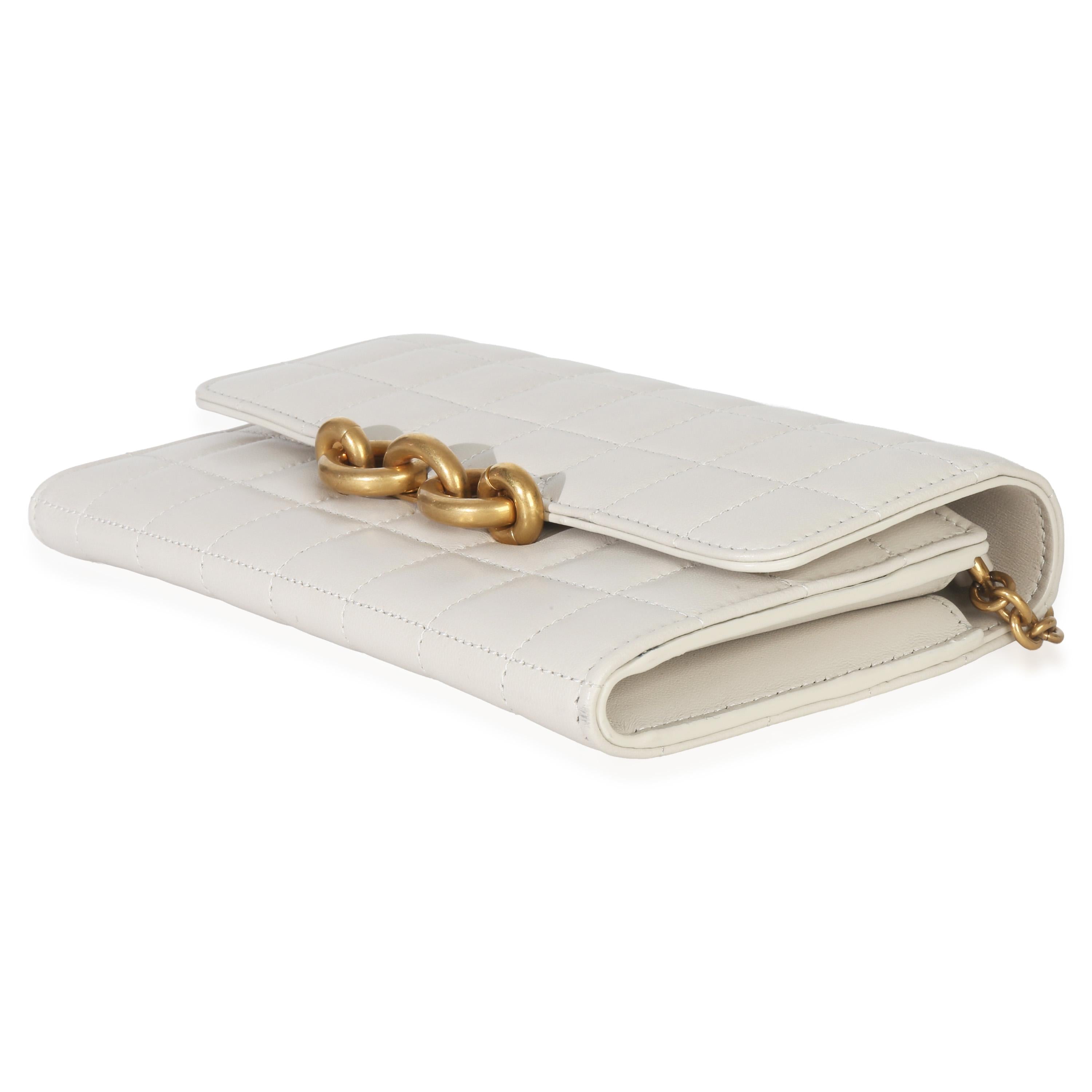 Saint Laurent Soft Calfskin Le Maillon Wallet On Chain
