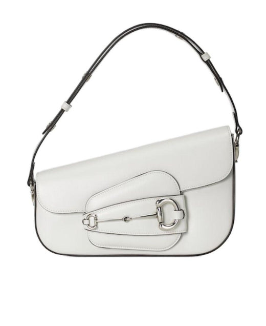 Gucci White Leather Horsebit 1955