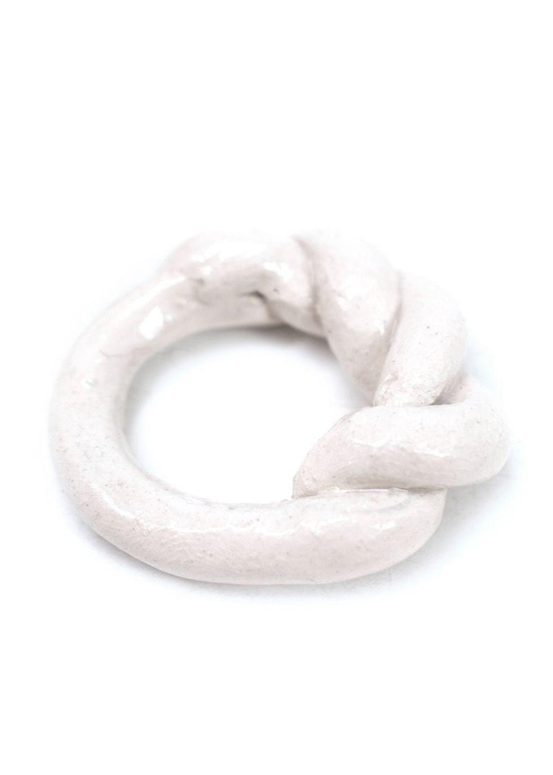 Levens Glazed Clay Chunky Twist Ring