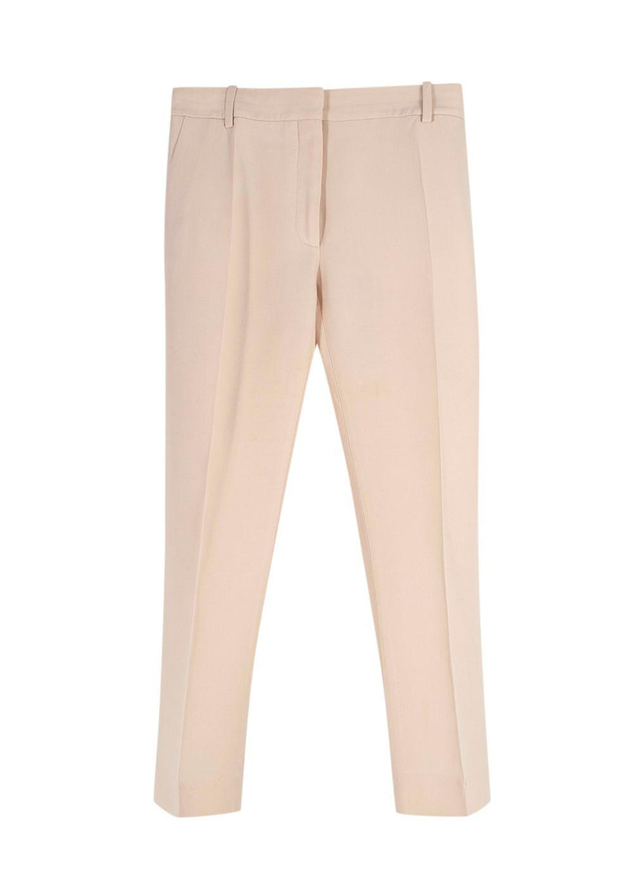 Valentino Cream Tailored Cropped Trousers