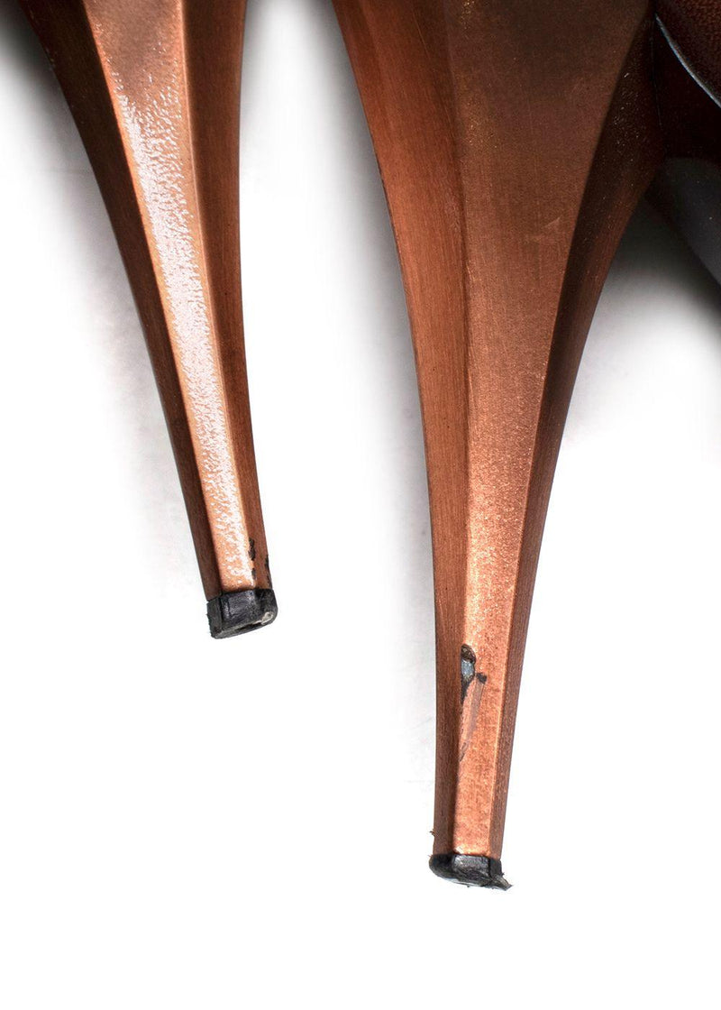 Miu miu Brown Leather High-Heel Knee Boots