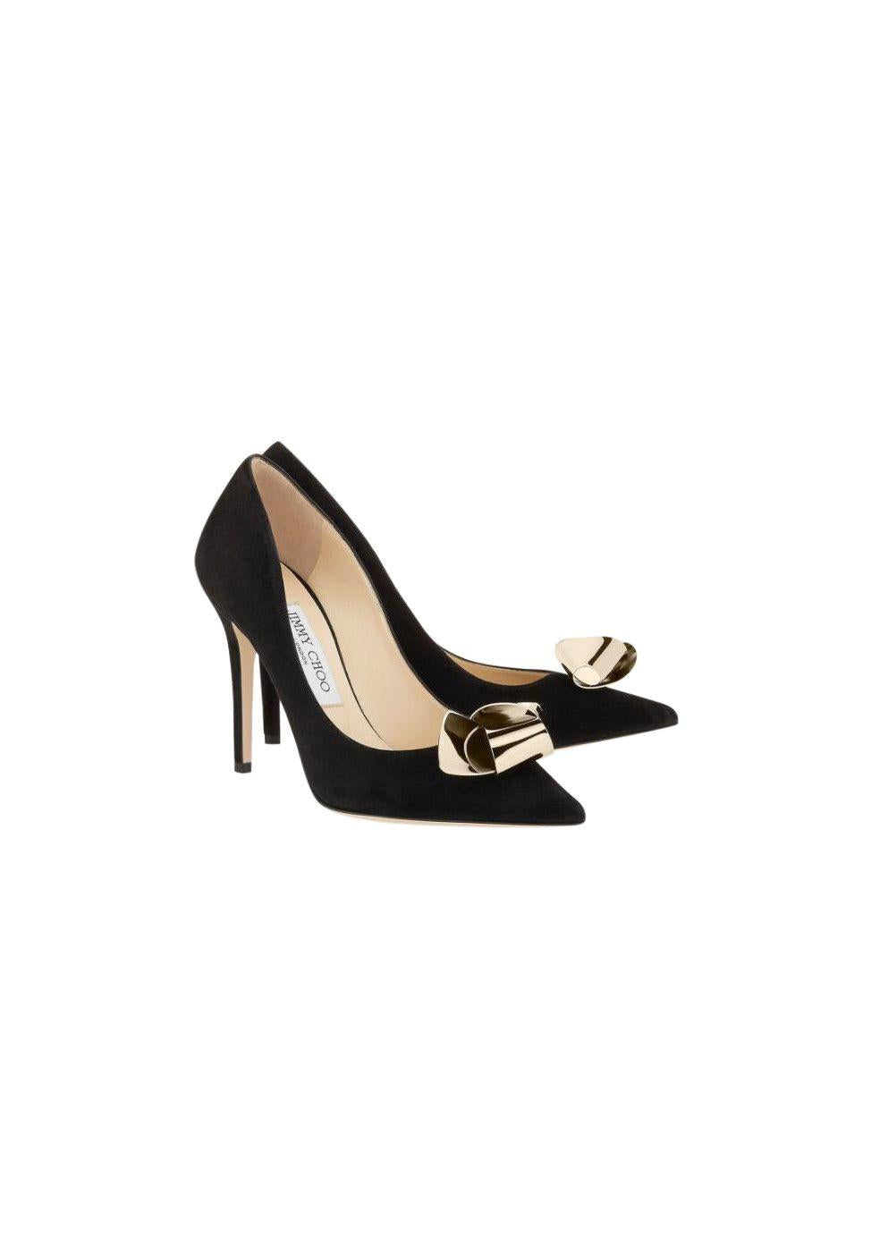 Vesna Black Suede 100mm Pumps