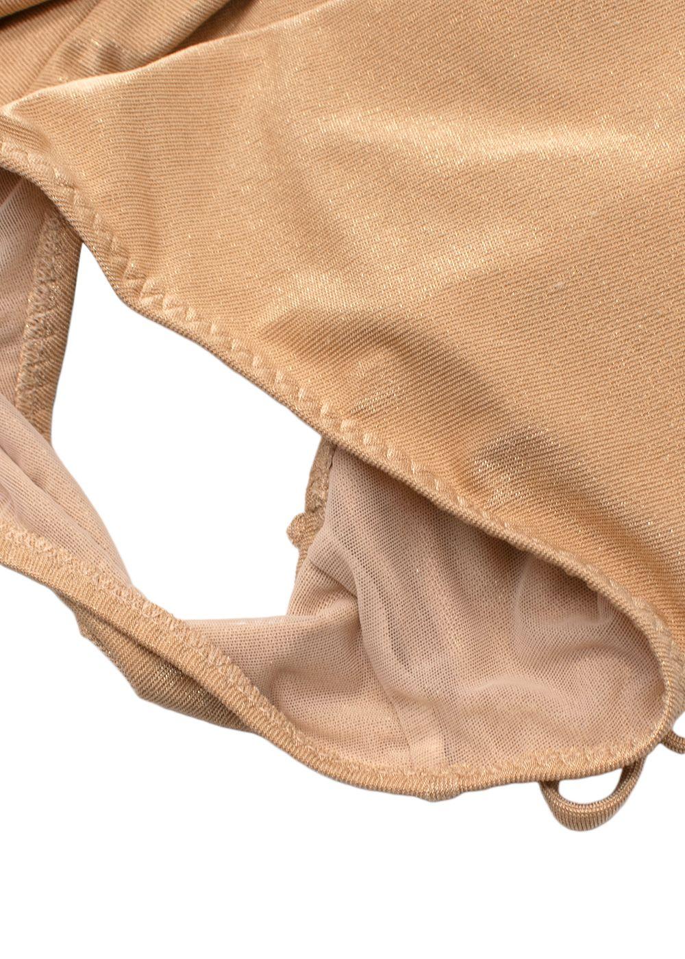 My Beachy Side Gold One Shoulder Swimsuit