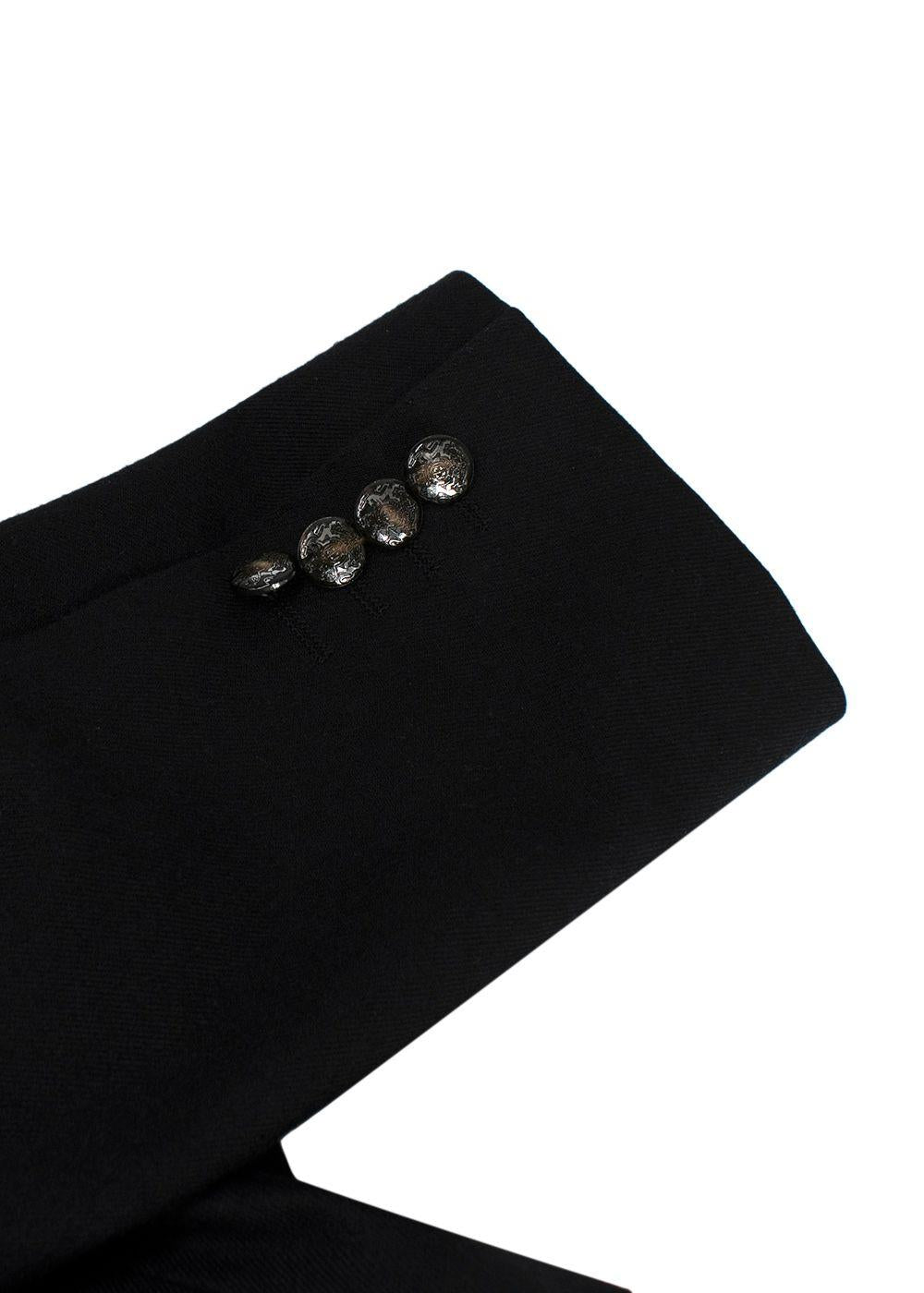 Dolce & Gabbana Black Wool Single Breasted Blazer