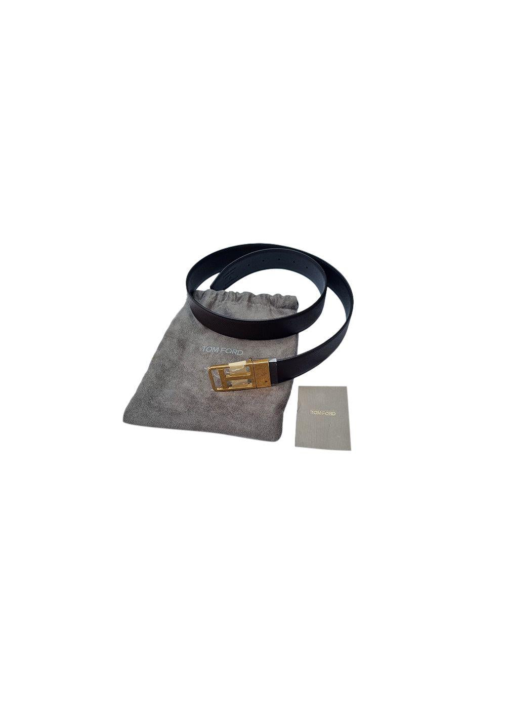 Frame T Leather Belt - Size 95