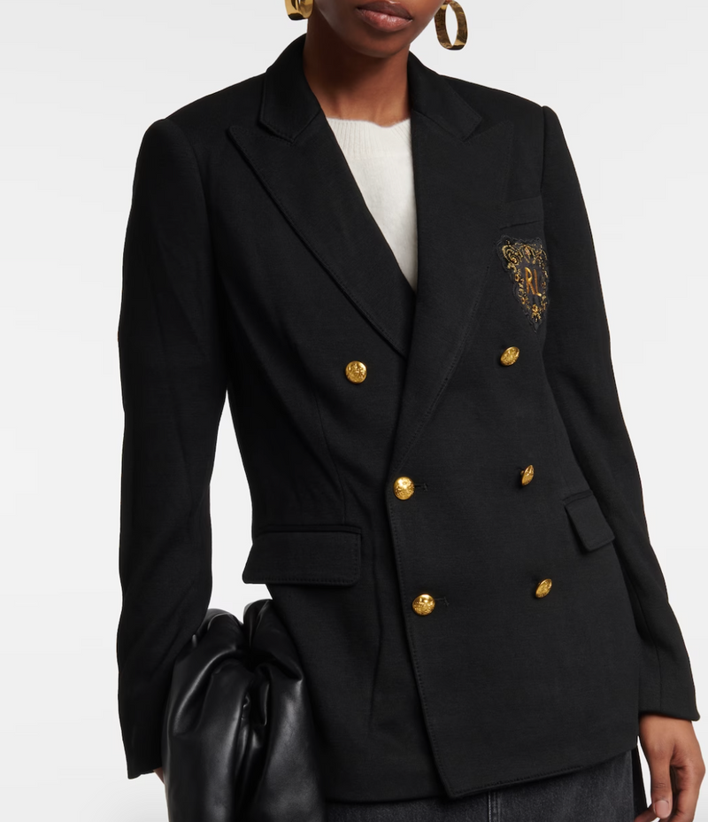 Polo Ralph Lauren Black Double-Breasted Classic Blazer