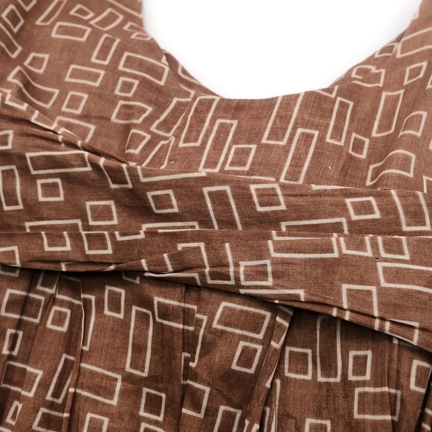 Marni Brown Printed Belted Dress