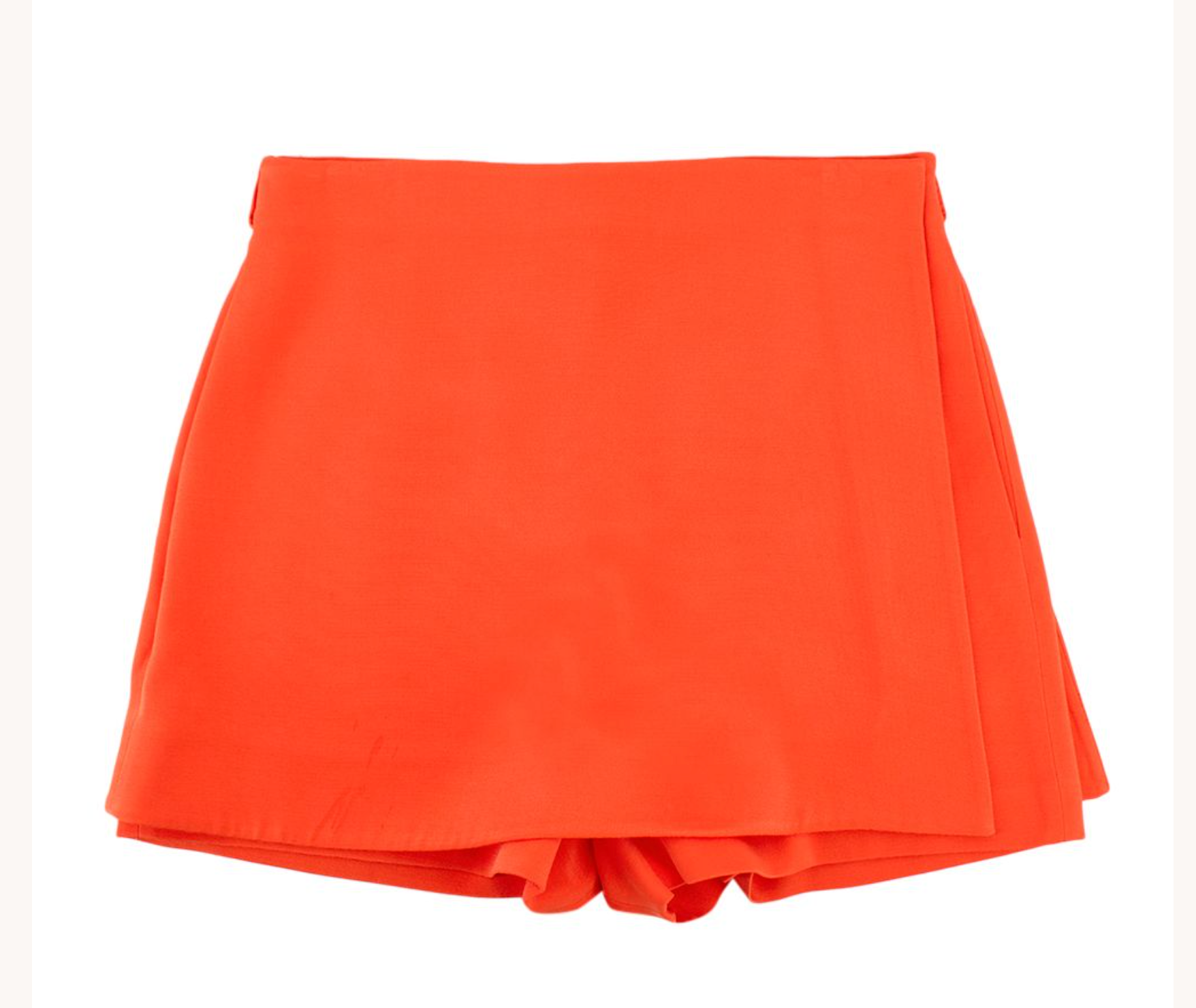 Orange Wool  Asymmetric Skort