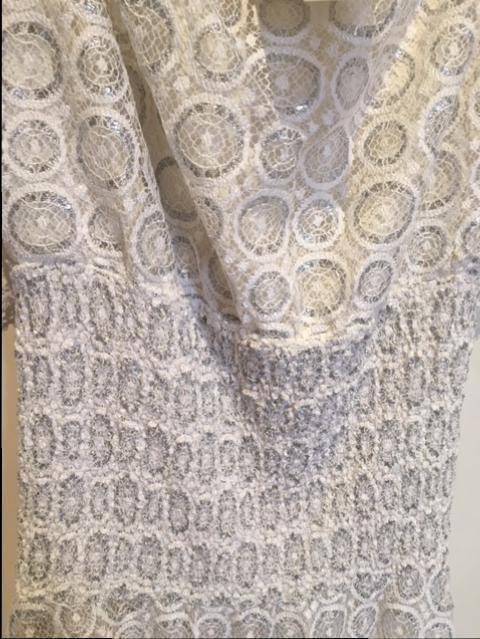 Temperley White Paneled Bardot Dress