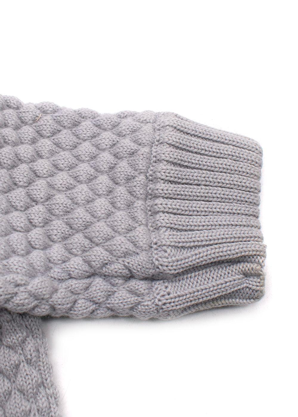 S.N.S Herning Grey Fishermans Wool Knit Jumper