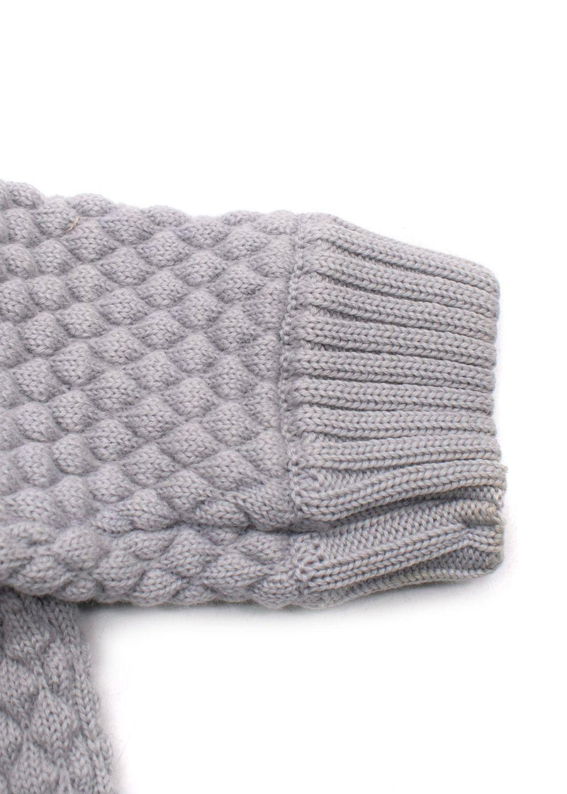 S.N.S Herning Grey Fishermans Wool Knit Jumper