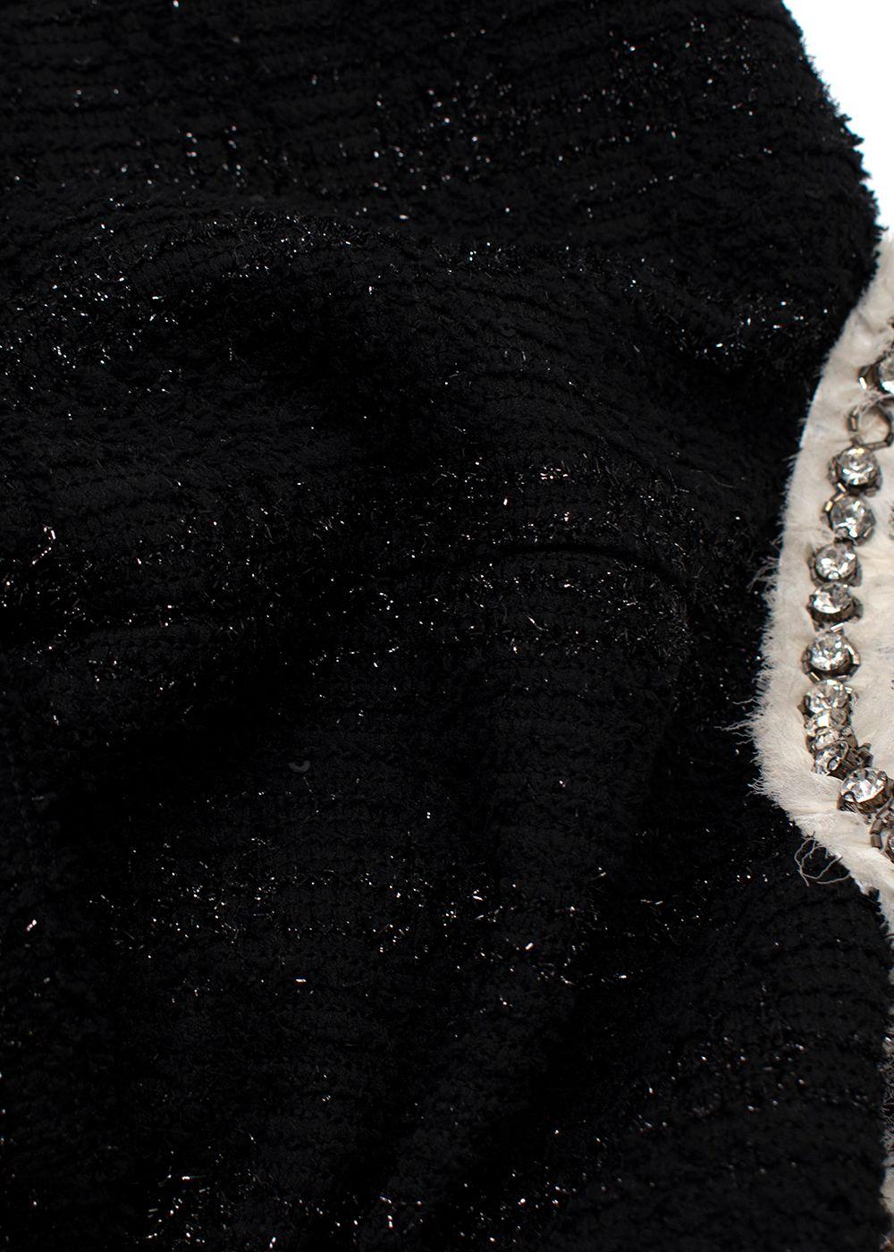 Alice + Olivia Black Andreas Midnight Boucle Jacket