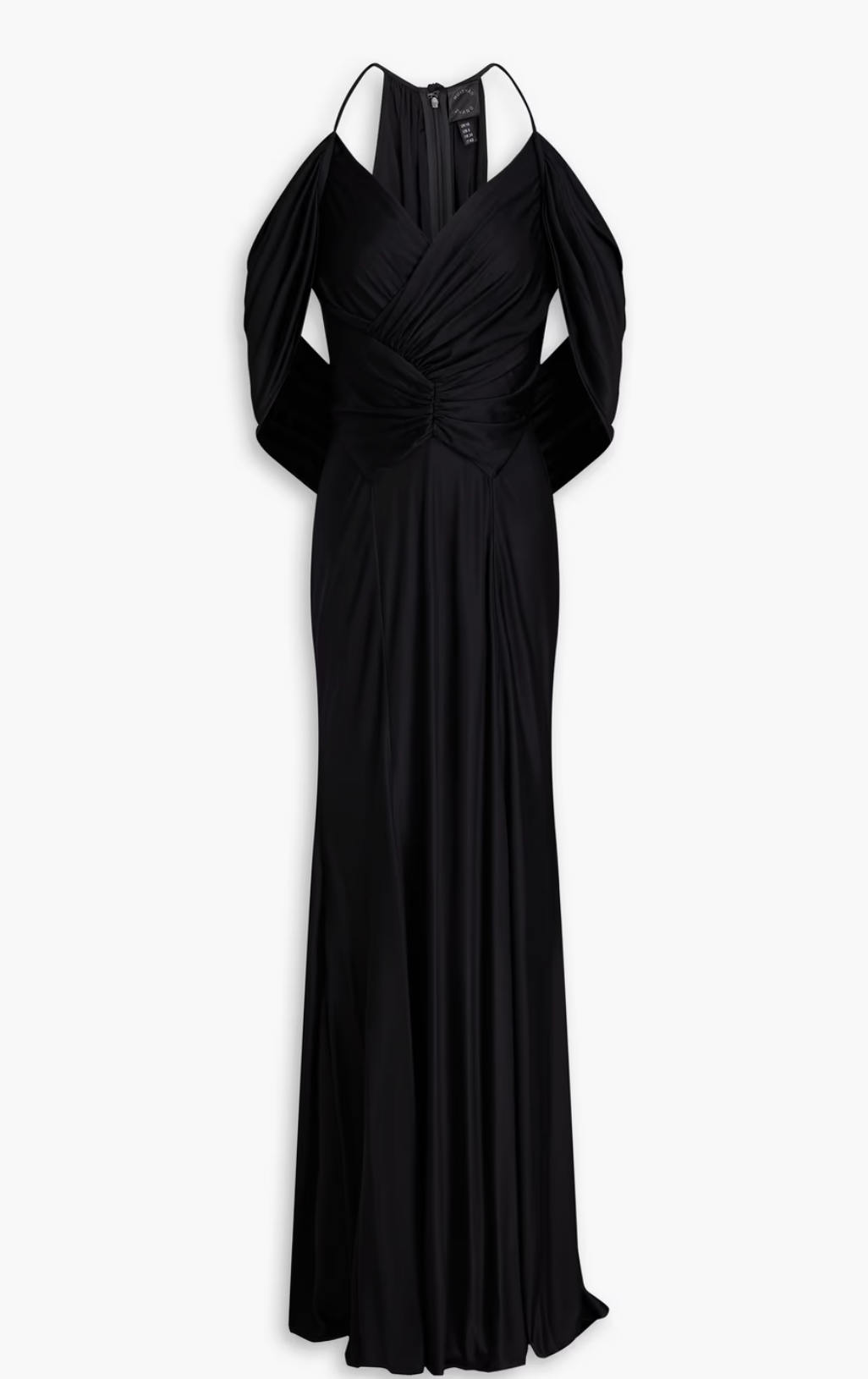Huishan Zhang Bernice Draped Satin-Jersey Gown