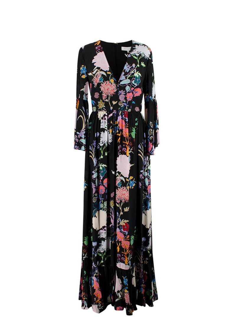 Borgo De Nor Jardin Black Astrea Crepe Maxi Dress