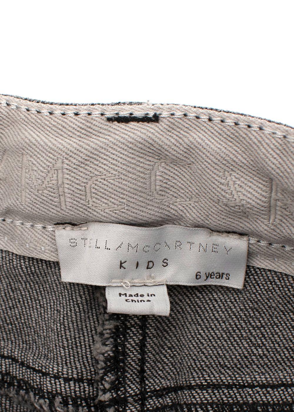 Dark Grey Distressed Hem Jeans