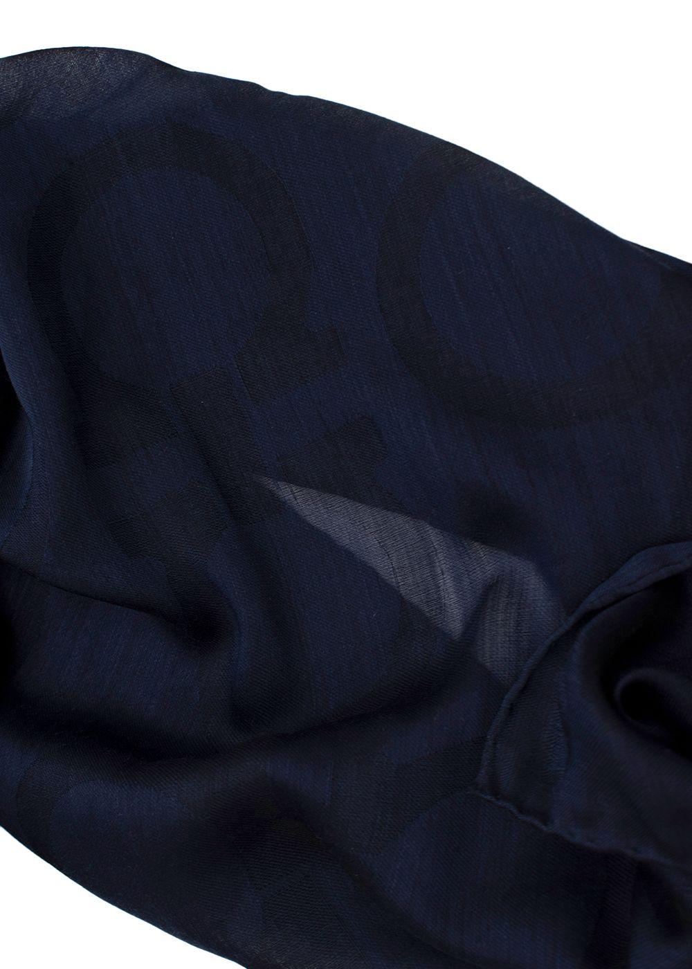 Blue Gancini Print Scarf