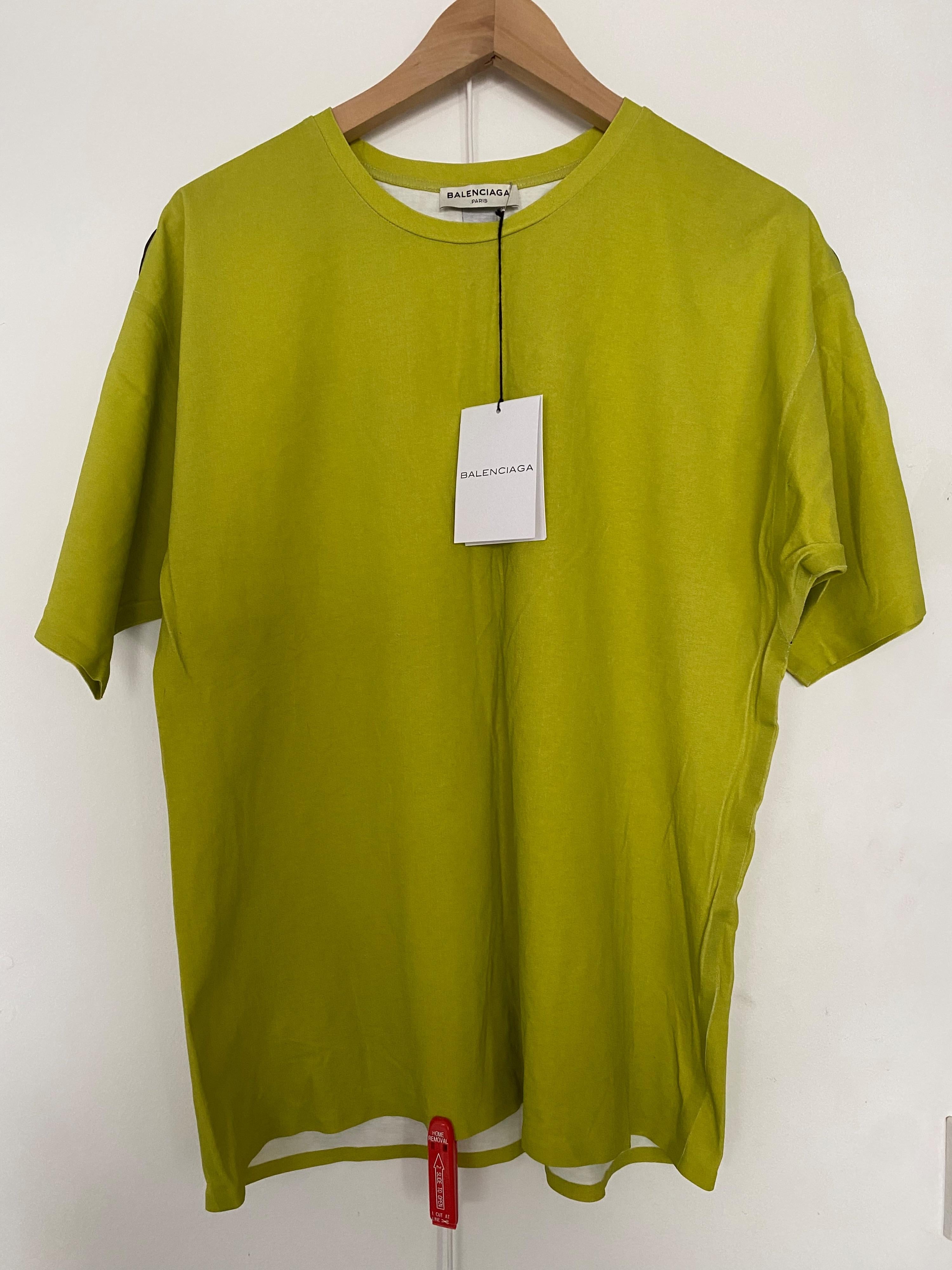 Green transfer printed cotton T-shirt