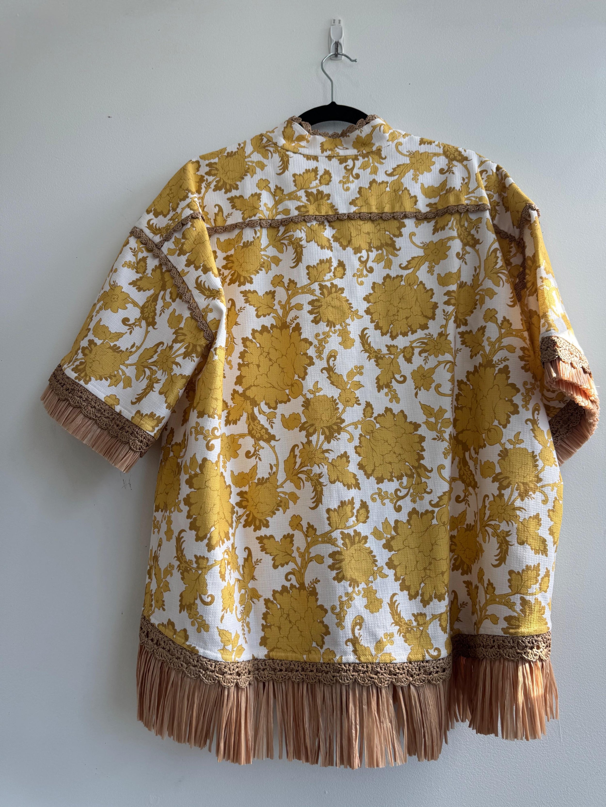 Zimmermann Yellow Postcard Fringed Shirt