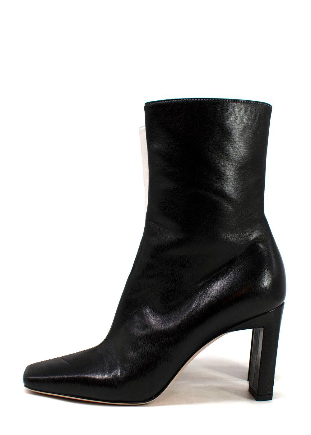 Wandler Two Tone Black and White Ankle Boots