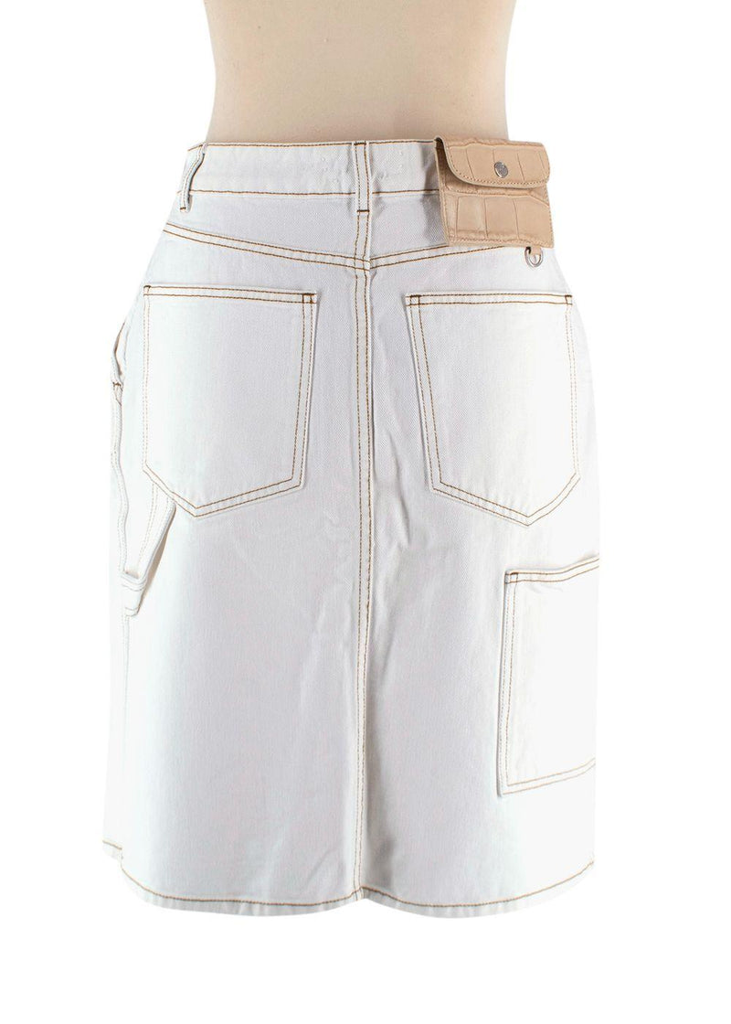 Saks Potts SS23 White Denim Zoe Skirt