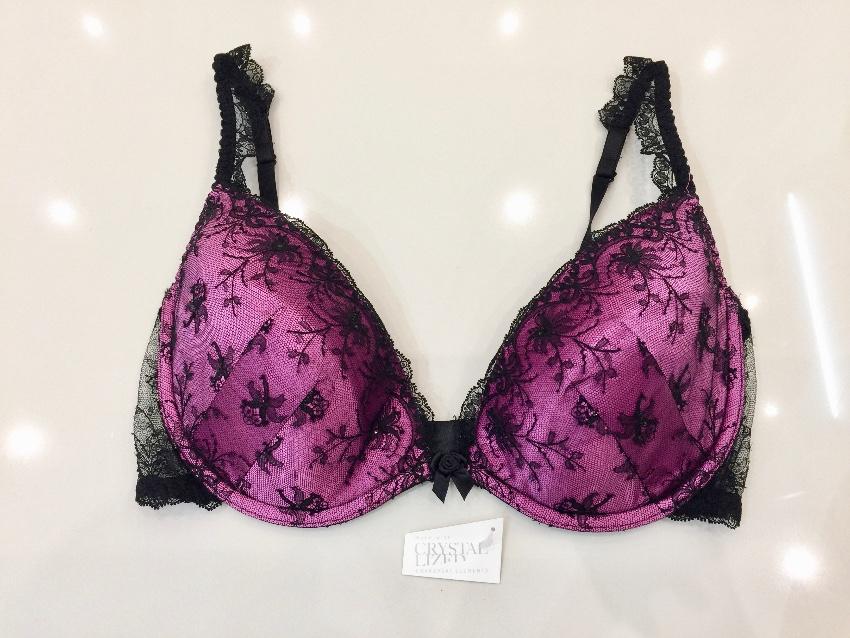 I.D Sarrieri Chantilly Lace & Swarovski Crystal Plunge Bra Set