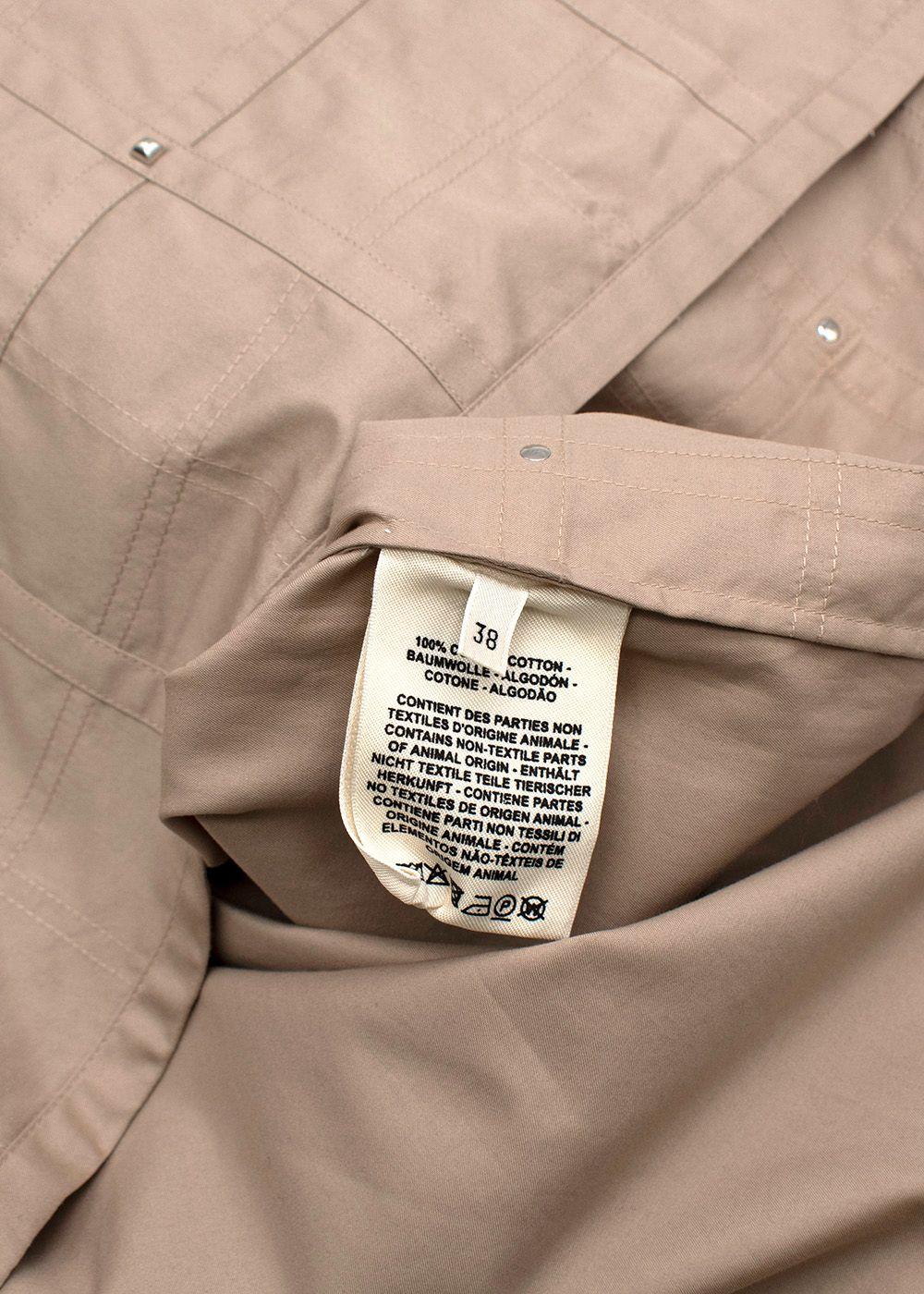 Hermes Beige Studded Cotton Tunic