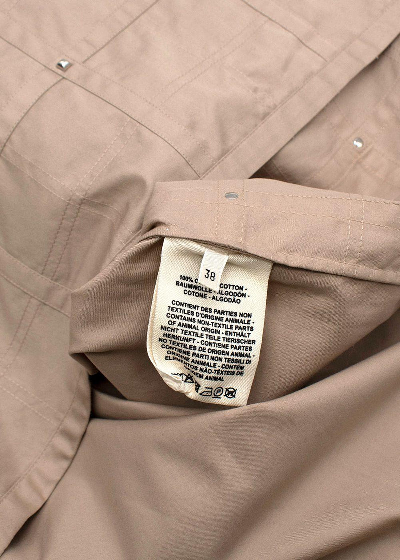 Hermes Beige Studded Cotton Tunic