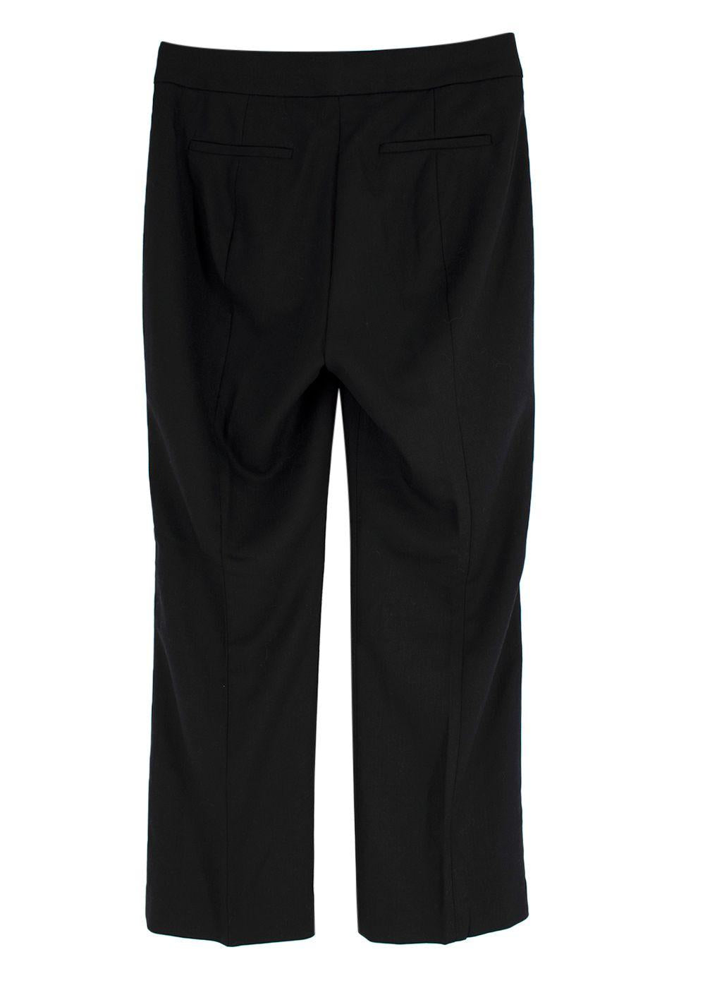 Black Wool Blend Pants